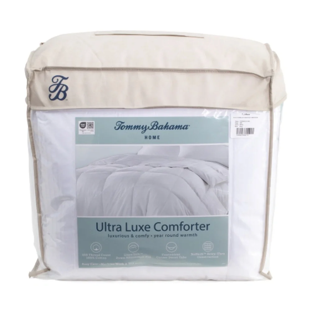 NEW! TOMMY BAHAMA Home Ultra Luxe Comforter Down Alternative King White